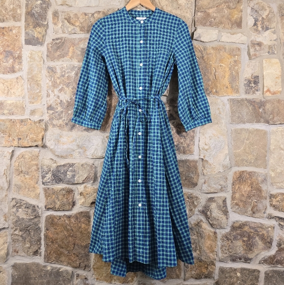 NEW Toast Kala Check Plaid Shirt Dress - Picture 2 of 9